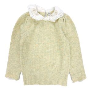 ASOS River Island fluffy wool sweater embellished pearl collar green Coquette 6